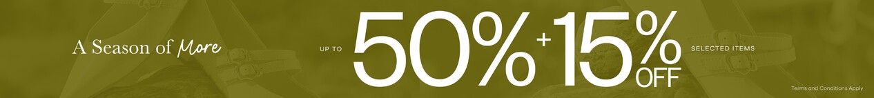 Up to 50% +  15% OFF 